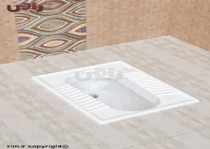 توالت زمینی چینی کرد مدل آزالیا ریم بسته